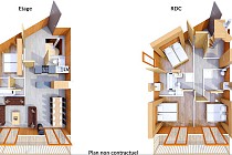 Les Balcons de val Thorens 5-kamer apt. voor max. 10 pers. SUPERIEUR map